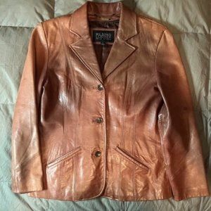 Wilson’s Leather Pelle Studio Womens Size L Brown Blazer